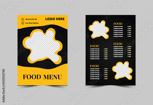 Menu Burgers Template Design Fast Food Flyer Vector Illustration