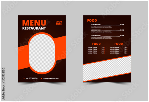 Menu Food Restaurant Template Design Fast Food Flyer Vector Illustration