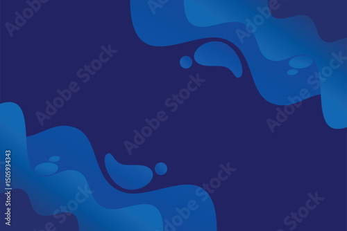 Abstract blue background. Modern simple blue geometric design. Minimal shapes. Suit for booklet, brochure, banner, poster, website, flyer, cover, corporate, backdrop. Vector illustration