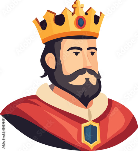 King Vector Illustration on Transparent Background