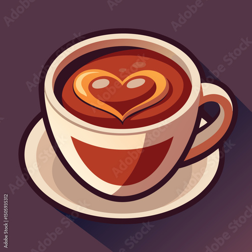 I Love Coffee Realistic Detailed Drawing Art