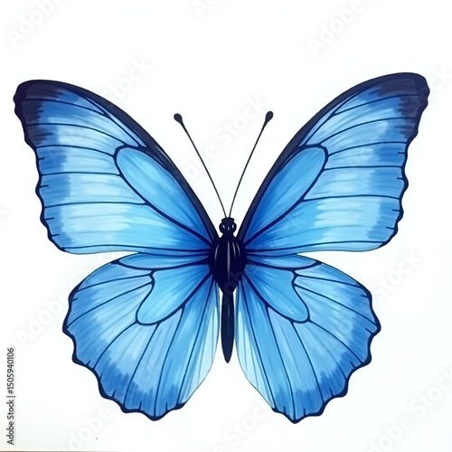 Beautiful butterfly isolated on white background.