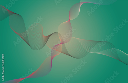 abstract green background with lines