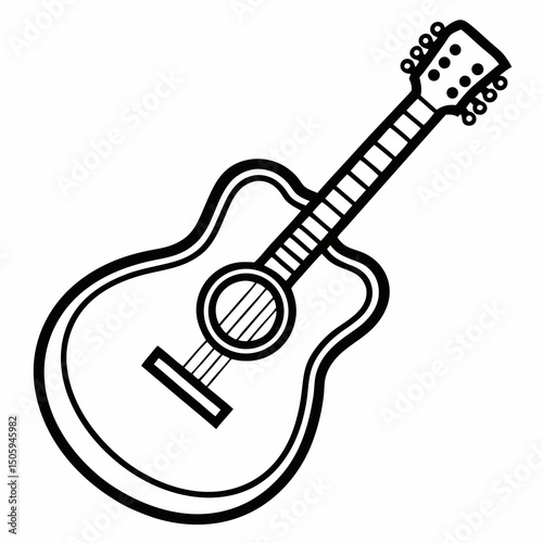 acoustic guitar vector illustration