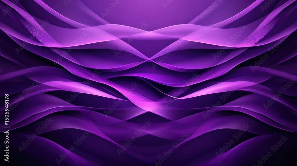Obraz premium Wavy Purple Abstract Art