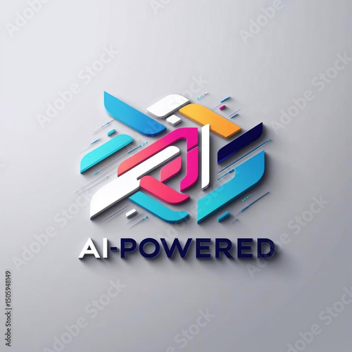 Ai powered abstract logo design concept for technology company branding and modern business solutions artwork