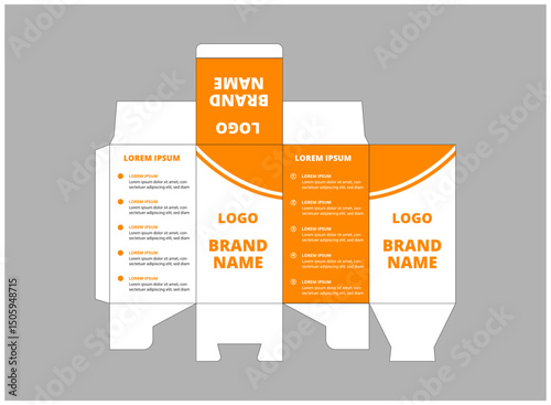 Packaging Template Design Product Orange With Logo Brand Name Product Vector Illustration