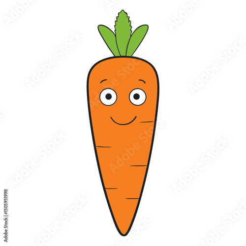 Carrot cartoon vector
