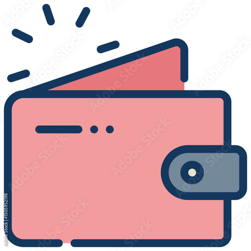 blank empty wallet money filled outline icon