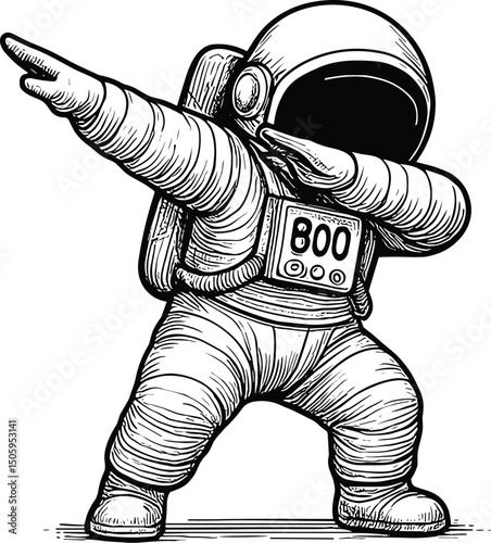Astronaut vector black silhouette cricut design for T-Shirt
