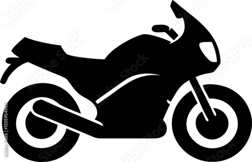Motorcycle icon vector, heavy bike, simple flat and silhouette bike illustration.