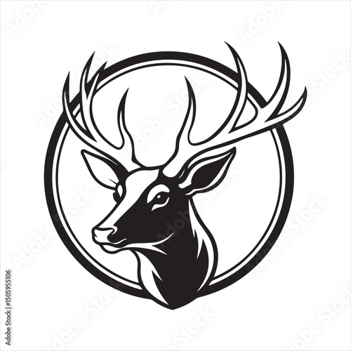 white tailed deer silhouette vector