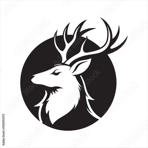 white tailed deer silhouette vector