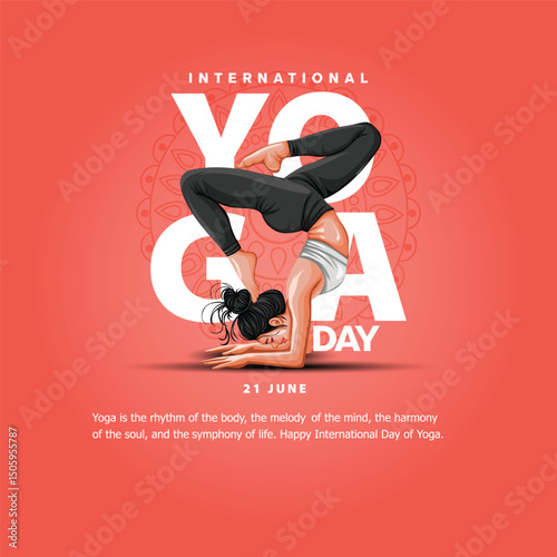 international yoga day. yoga body posture. Woman practicing yoga. vector illustration design