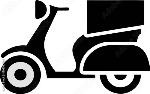 motorcycle icon, vector bike symbol, flat and silhouette design.