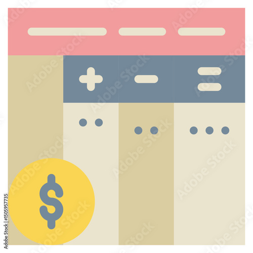 money account saving salary income flat style icon