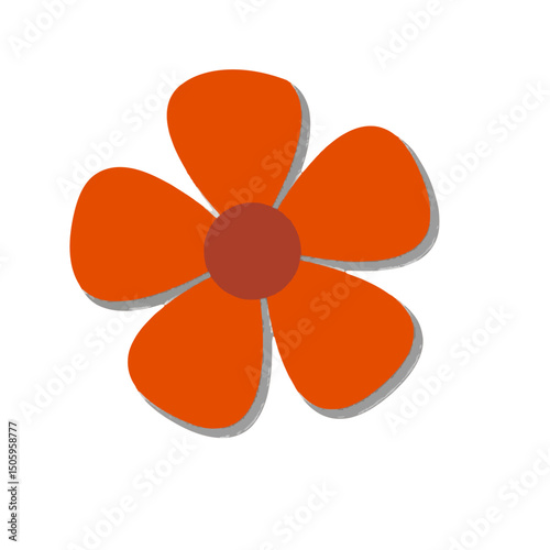 orange flower isolated