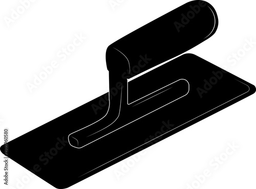 Spatula. Hand tool with a flat blade, designed for applying building mixtures, putty. Finishing and repair work. Construction and repair.