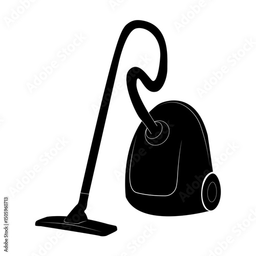 Vacuum cleaner. Cleaning dust, dirt and debris from various surfaces using air suction. Symbol of cleanliness, order and comfort.