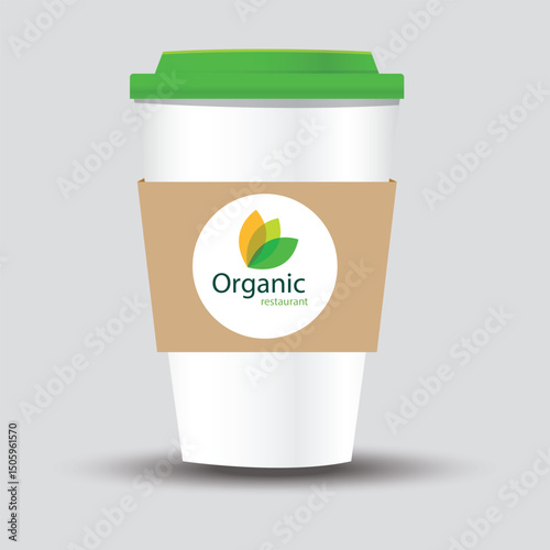 Stylish Coffee cup Mockup, Vector 

