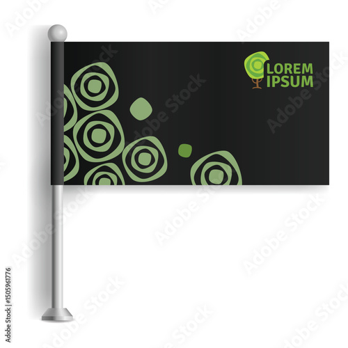 A flag and here your logo 
