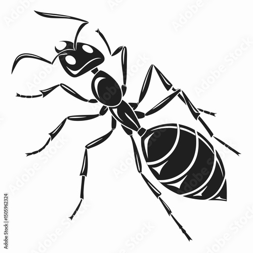 Various insects including mosquito bee wasp and housefly in vector illustration style