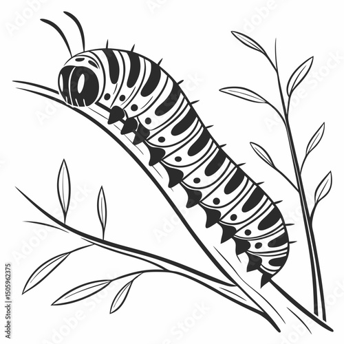 Various insects including mosquito bee wasp and housefly in vector illustration style