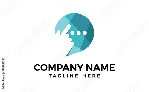 Human hand icon logo design.