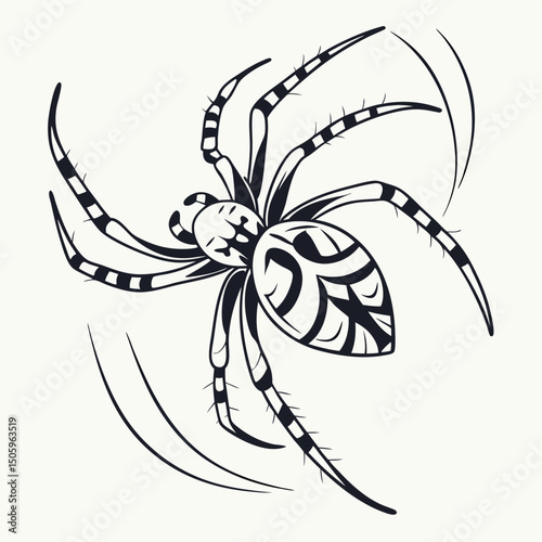 Various insects including mosquito bee wasp and housefly in vector illustration style