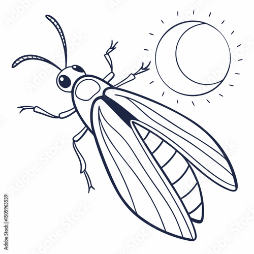Various insects including mosquito bee wasp and housefly in vector illustration style