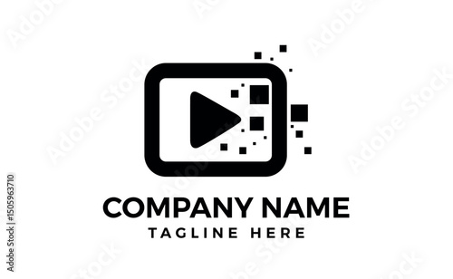 Chat with video logo design.