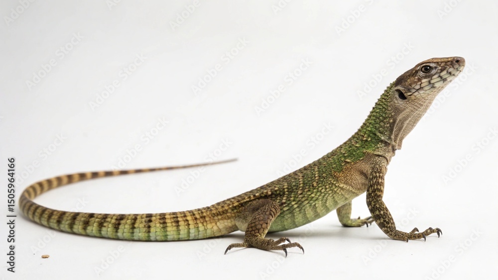 Fototapeta premium Earless Monitor Lizard on studio background