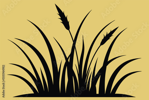Golden ears of wheat stand tall in a sunset-kissed field, a natural vector illustration of summer's bounty