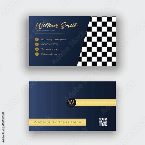 Law firm, lawyer business card minimalis with logo family design template