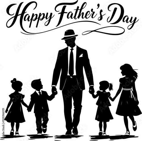  Gentleman's  Accessories Silhouettes  Father's day vector element 