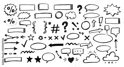 Hand-Drawn Doodle Symbol Collection