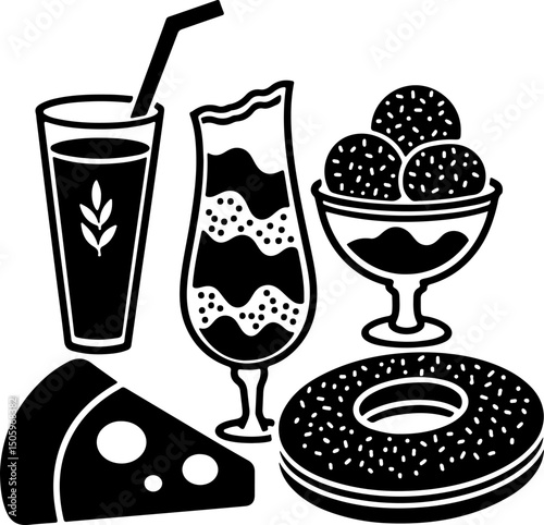 Food Plate with Fork and Knife Logo icon vector
