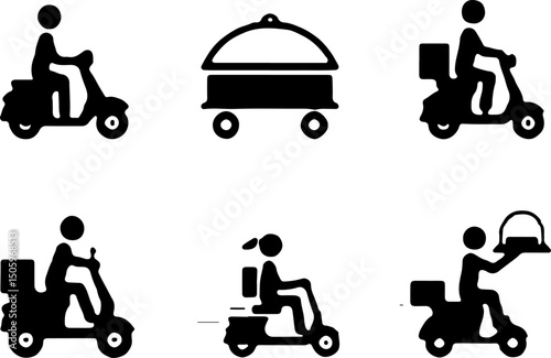 Food Plate with Fork and Knife Logo icon vector