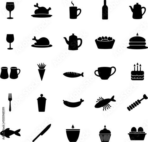 Food Plate with Fork and Knife Logo icon vector
