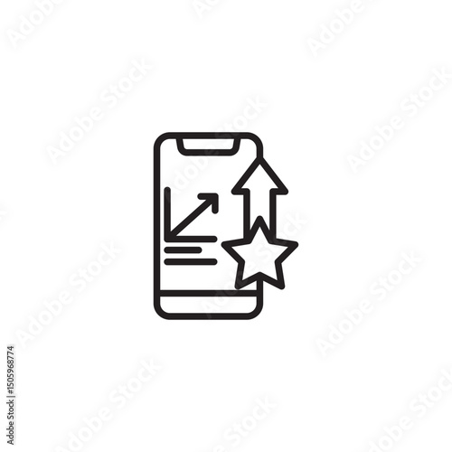 A sleek, black and white outline icon showing a document with a folded corner and an upward-pointing arrow, suggesting document upload, sending, or digital dispatch.