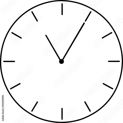 line art clock
