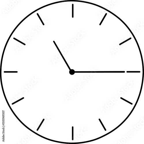 line art clock