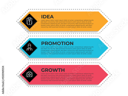 3 option Business Insights Visualized: Infographic Template for Strategic Decision-Making.
