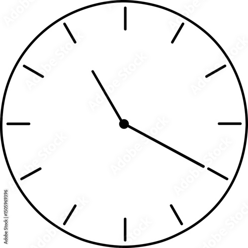 line art clock
