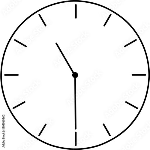 line art clock