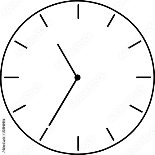 line art clock