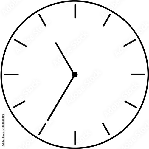 line art clock