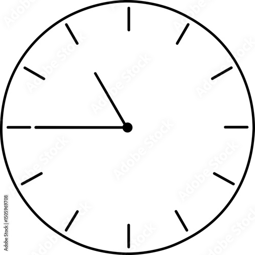 line art clock