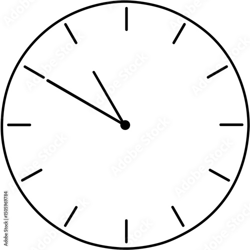 line art clock