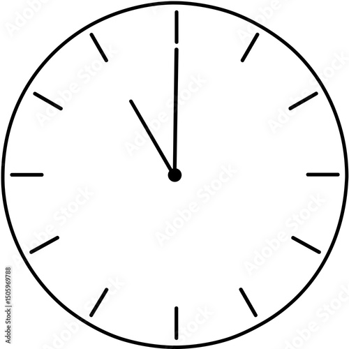 line art clock
